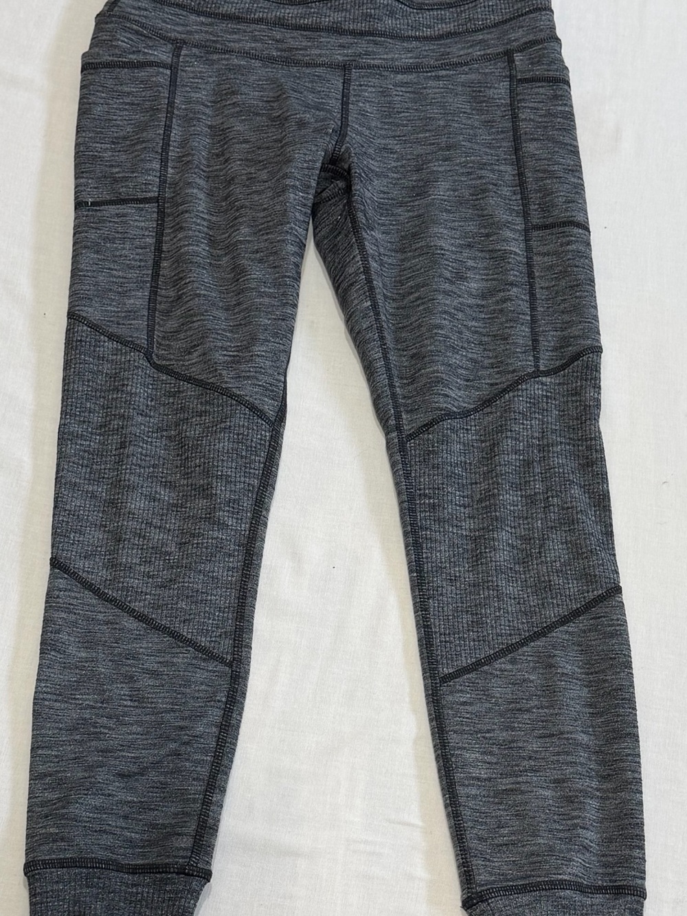 Athleta Excursion Tight Jogger Legging Women’s Small Gray Rib Knit Trim
